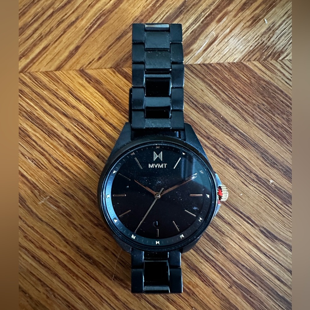 MVMT black metal watch - never worn